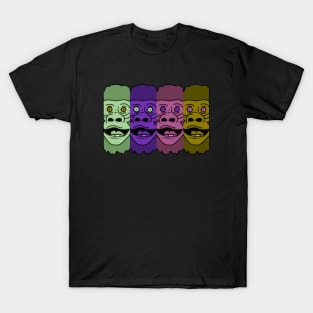 Four-Chesters Pop Art Design T-Shirt